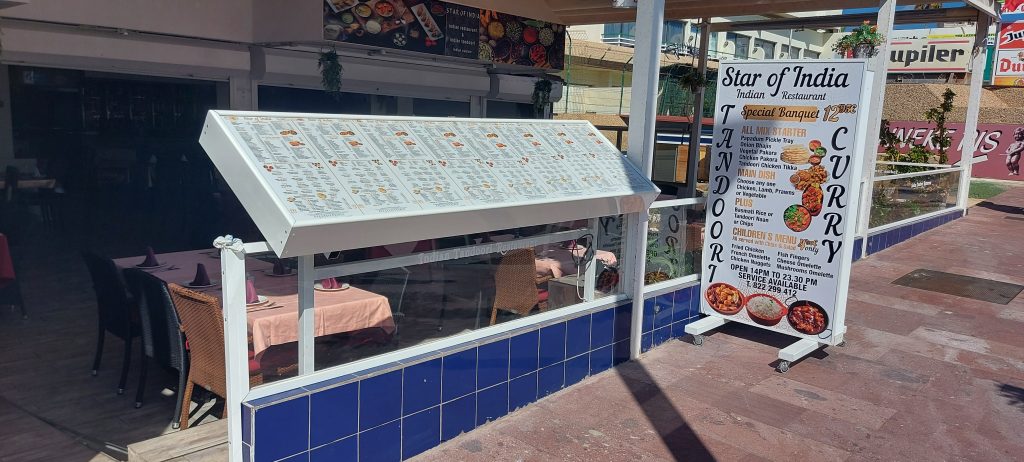 mesas de luz para menus restaurantes en tenerife